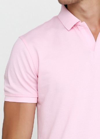 Розовая футболка-поло для мужчин Anabel Arto с логотипом