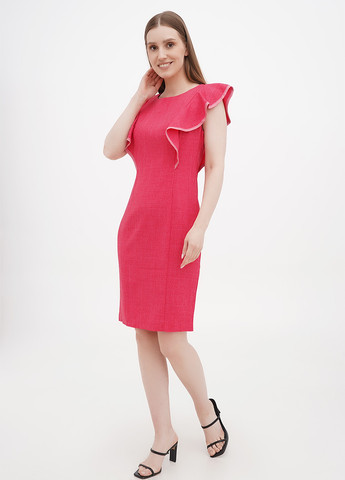 Рожева кежуал сукня футляр Laura Bettini однотонна
