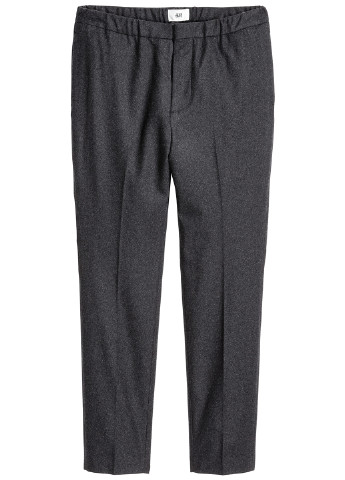 Темно-серые кэжуал демисезонные зауженные брюки H&M