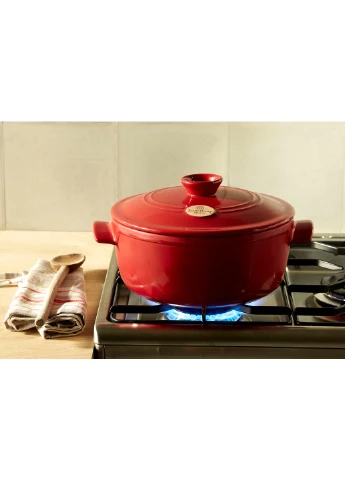 Кастрюля Cookware 4 л 27 см керамическая красная Emile Henry (255274308)