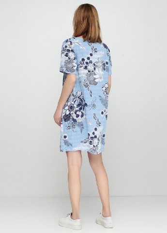 Блакитна кежуал сукня New Collection з квітковим принтом