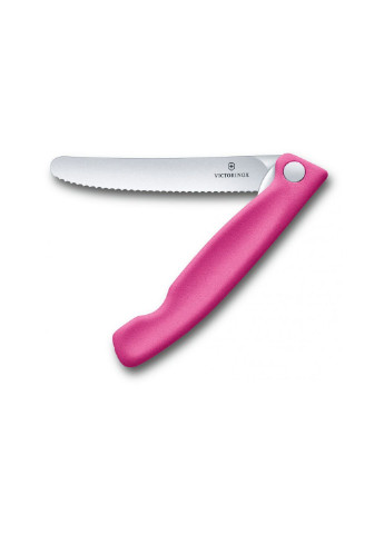 Кухонный нож SwissClassic Foldable Paring 11 см Serrated Pink (6.7836.F5B) Victorinox (254065208)