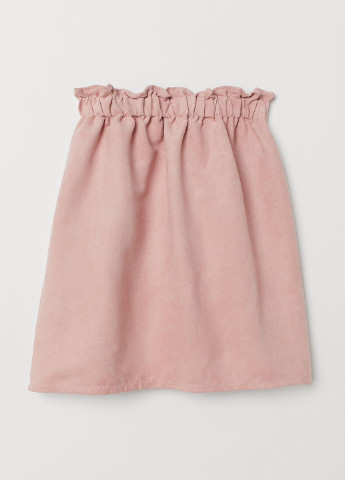 Розовая кэжуал однотонная юбка H&M а-силуэта (трапеция)