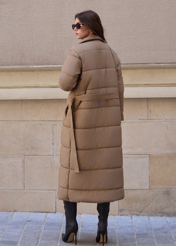 Темно-бежева зимня куртка куртка-пальто SHEIN