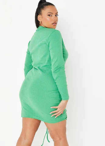 Зеленое кэжуал платье платье-водолазка Missguided однотонное