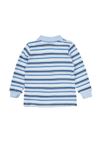 Голубой детская футболка-поло для мальчика Z16 в полоску