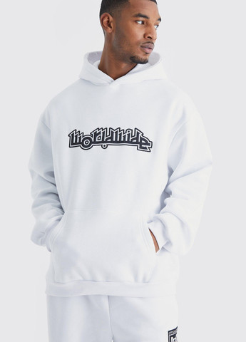 Белый демисезонный костюм (худи, брюки) брючный Boohoo