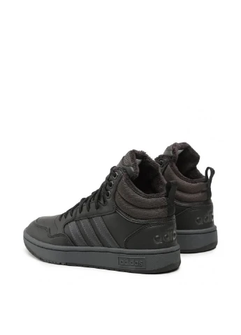 Чорні кросівки зимовий adidas HOOPS 3.0 MID WTR