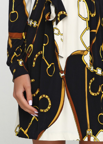 Комбинированное кэжуал платье Tibi с абстрактным узором