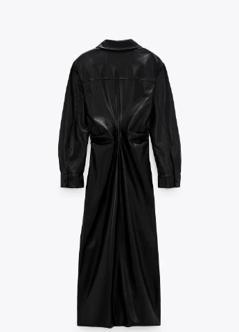 Черное кэжуал платье Zara однотонное