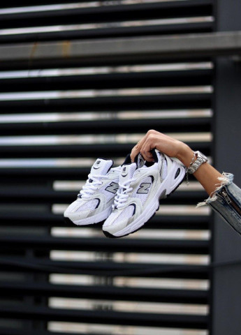 Комбіновані всесезонні кросівки No Brand (Copy) New Balance 530 White Silver (Нью Беленс)
