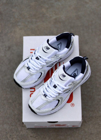 Комбіновані всесезонні кросівки No Brand (Copy) New Balance 530 White Silver (Нью Беленс)