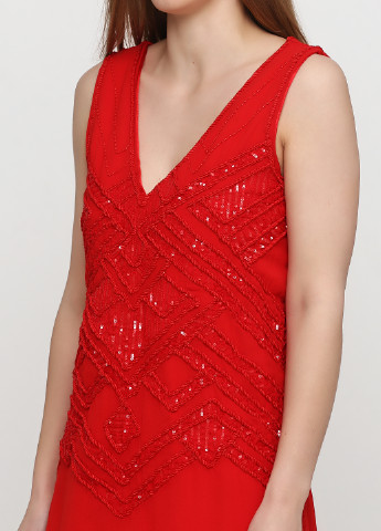 Красное коктейльное платье футляр Occasion by DEX однотонное