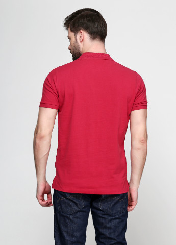 Темно-красная футболка-поло для мужчин Pierre Cardin однотонная