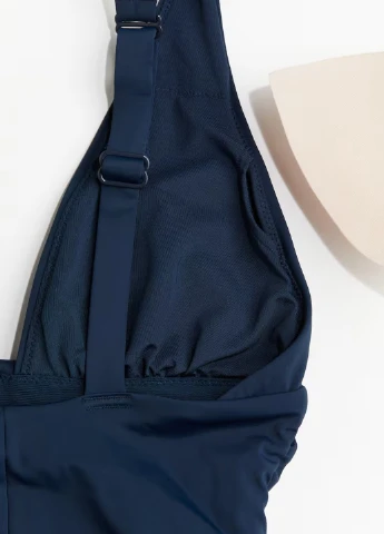 Темно-синій демісезонний купальник суцільний, майо H&M