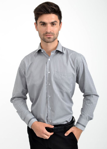 Серая кэжуал рубашка в полоску Ager с длинным рукавом