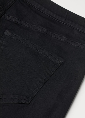 Черные демисезонные джегинсы skinny regular H&M+