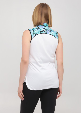 Белая женская футболка-поло Greg Norman с абстрактным узором