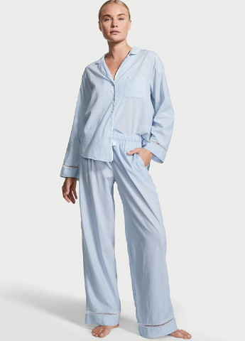 Голубая всесезон пижама (рубашка, брюки) рубашка + брюки Victoria's Secret