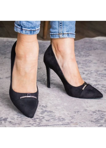 Fashion Туфлі жіночі Becka 2533 39 25 см Чорний чорний з натуральна замша, україна — демісезон (253195612)