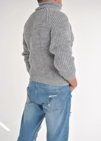 Серый зимний свитер крупной вязки Berta Lucci