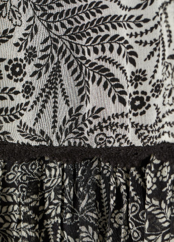 Черно-белое вечернее платье H&M с орнаментом