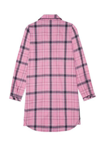 Фланелевое платье рубашка, халат в клетку, Германия Esmara темно-розовый