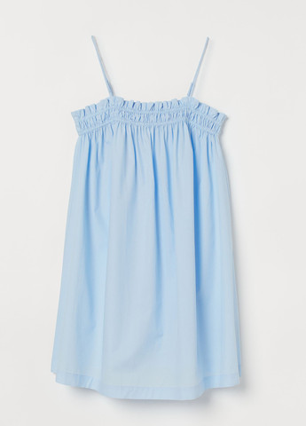 Голубое кэжуал платье а-силуэт H&M однотонное