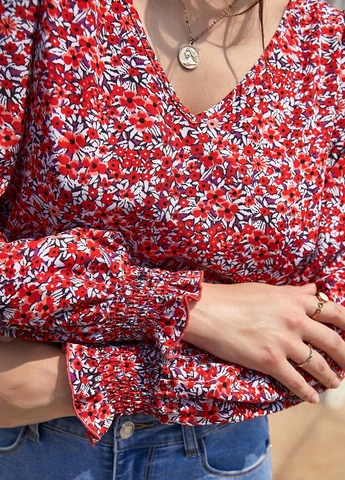 Комбинированная блуза SHEIN