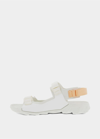 Белые босоножки Ecco на липучке с логотипом