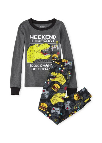 Серая всесезон пижама (свитшот, брюки) свитшот + брюки The Children's Place