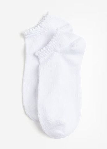 Белые носки (5 пар) H&M однотонные (364525157)