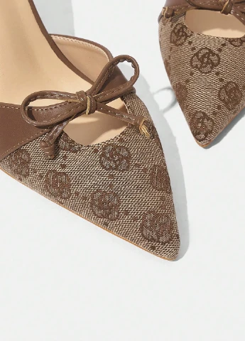 SHEIN Туфлі коричневий з текстиль, штучна шкіра, китай — літо (327828389)