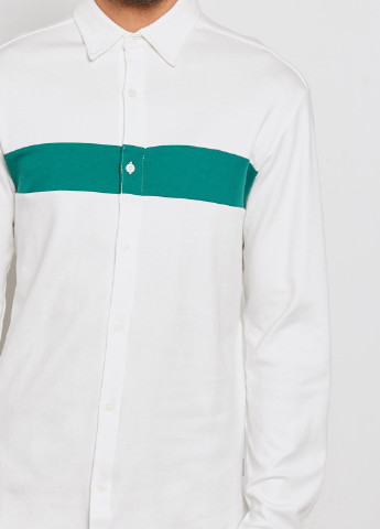 Белая кэжуал рубашка однотонная Jack & Jones