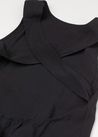 Чорна кежуал сарафан з відкритою спиною H&M однотонна