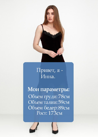 Темно-бордовое коктейльное платье Ralph Lauren однотонное