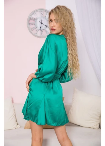 Зелена святковий сукня 115r0463-3 Kamomile з малюнком