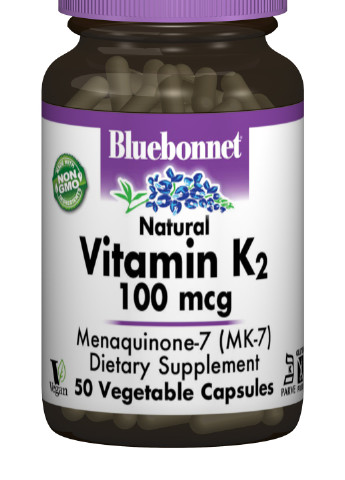 Витамин К2 100мкг,, 50 гелевых капсул Bluebonnet Nutrition (228293192)