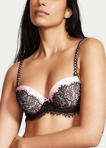 Черный демисезонный комплект (бюстгальтер, трусики) Victoria's Secret