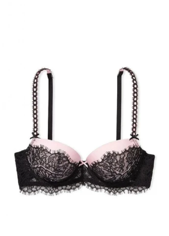 Черный демисезонный комплект (бюстгальтер, трусики) Victoria's Secret