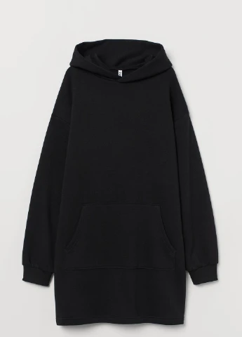 Черное кэжуал платье H&M однотонное