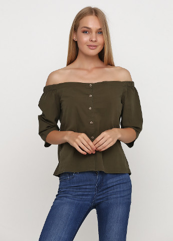 Оливковая летняя блуза Miami