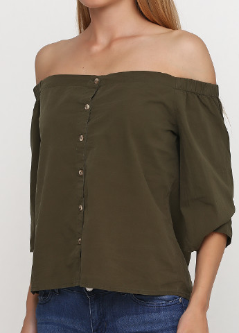 Оливковая летняя блуза Miami