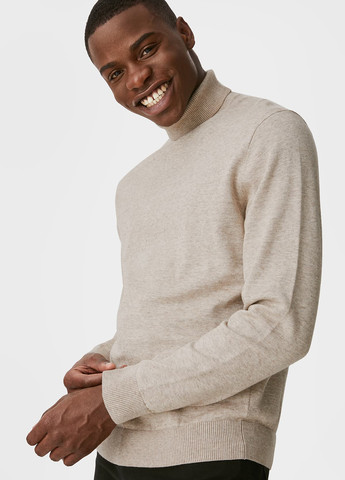 Серо-бежевый демисезонный свитер C&A
