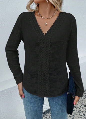 Чёрная блуза SHEIN