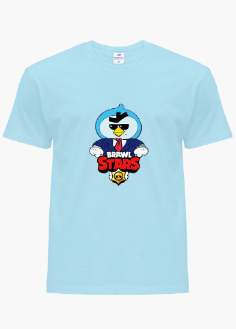 Блакитна демісезонна футболка дитяча бравл старс (brawl stars) (9224-1022) MobiPrint