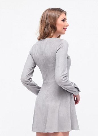 Серое кэжуал платье Carica однотонное