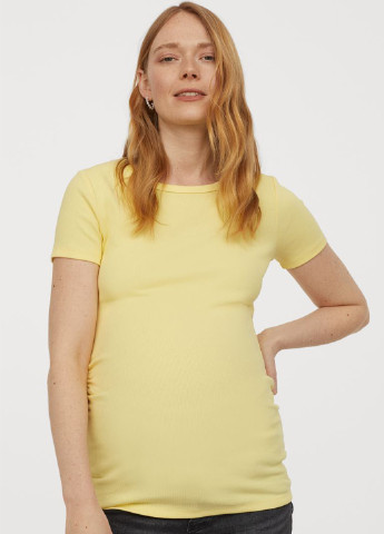 Жовта літня футболка для вагітних H&M