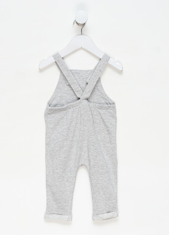 Комбінезон H&M комбінезон-брюки меланж світло-сірий домашній трикотаж, бавовна