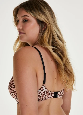 Коричневый бесшовный бюстгальтер Hunkemoller без косточек полиамид